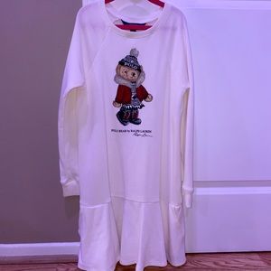 Polo Ralph Lauren Girl’s Holiday Bear Terry Dress
